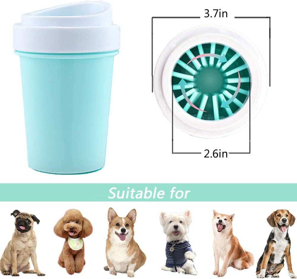 Pet Paw Washer and Cleaner - Easy to Disassemble and Install Dog Foot Brush for Muddy Paws